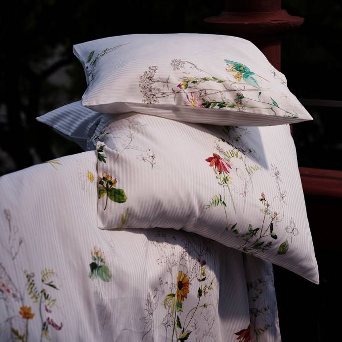 Christian Fischbacher Bettwäsche Feinsatin Nature Stripe