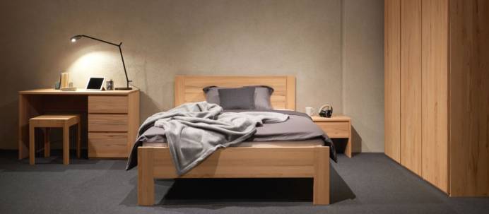 Gaderform Massivholzbett Ladino