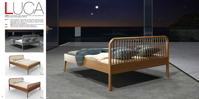 Massivholzbetten Luna Bett Luca