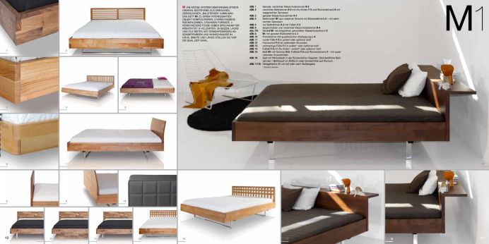 Massivholzbetten Luna Bett M1