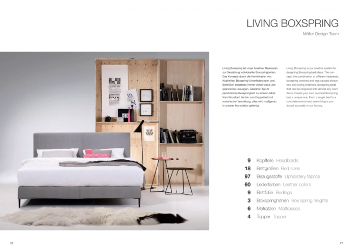 Polsterbetten Moeller Desin Bett Living Boxspring