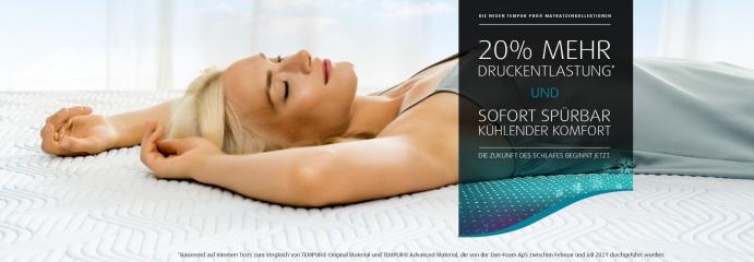 Tempur 20 Prozent mehr Druckentlastung